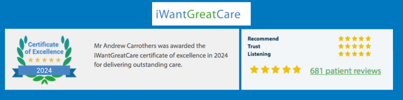 Andrew Carrothers Orthopaedic Consultant Cambridge - I Want Great Care Patient Reviews