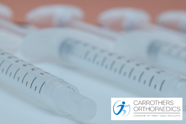 Arthrosamid injection needles close up